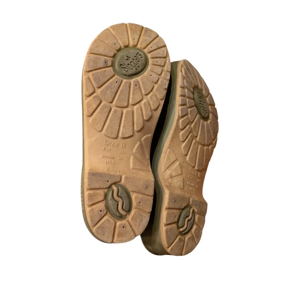 Sloggers Womens Size 8 Olive Green Garden Mules Waterproof Rubber Clogs Slip On - Picture 3 of 3